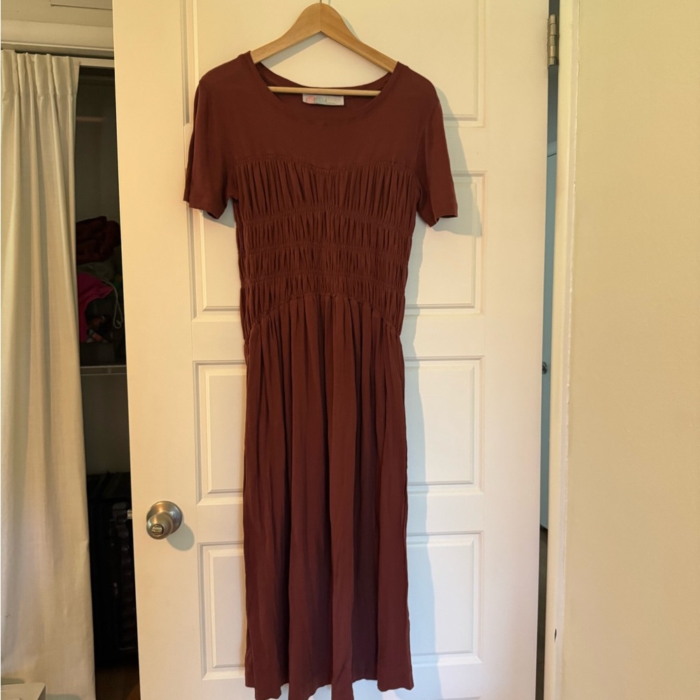 Free People Smocked Meg Midi